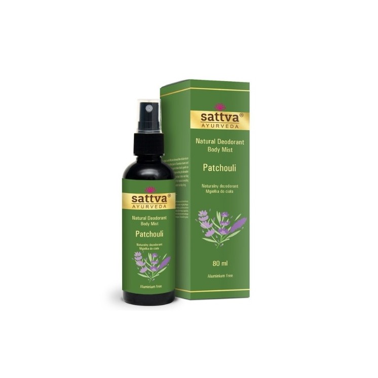 Натуральний дезодорант Sattva Ayurveda Patchouli - спрей для тіла 80 мл
