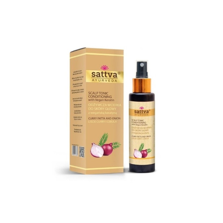 Sattva Ayurveda voedende hoofdhuidlotion Currybladeren en ui 100 ml
