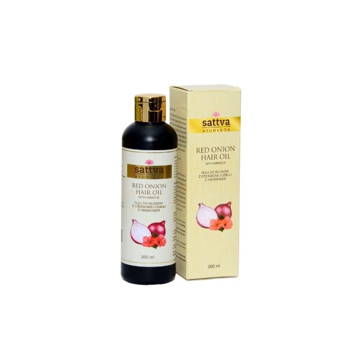 Sattva Ayurveda Haaröl mit roten Zwiebeln und Hibiskus, 100 ml