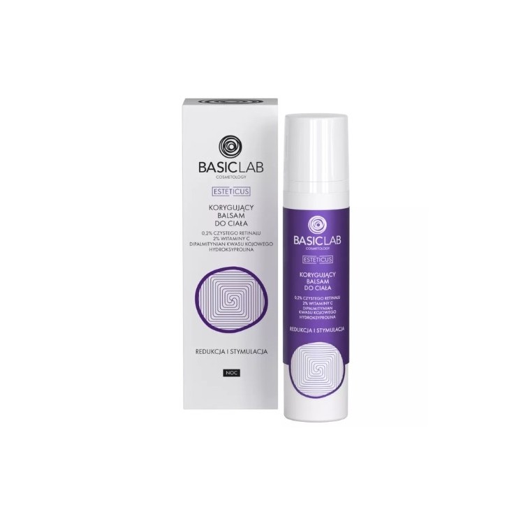 BasicLab Esteticus corrigerende bodylotion 0,2% puur Retinal, 2% Vitamine C 100 ml