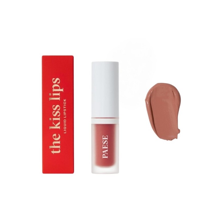 Paese The Kiss Lips Matte Cremiger Flüssig-Lippenstift 01 Nude Beige 3,4 ml