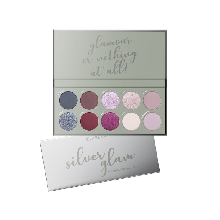 Claresa Silver Glam eye shadow palette 12 g