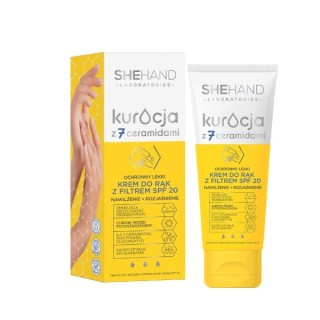 SheHand Захисний легкий крем для рук з фільтром spf 20 зволожуючий + освітлюючий 75 мл