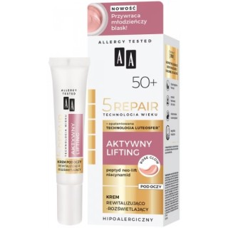 AA AGE TECHNOLOGY 5REPAIR 50+ Active Lifting Revitalisierende und leuchtende Augencreme 15 ml