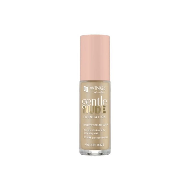 AA Wings of Color Gentle Nude Foundation Покривна основа- serum 403 Light Beige 30 мл