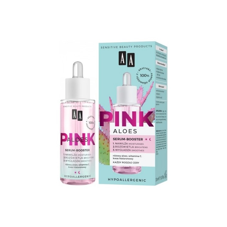 AA Aloes Pink Serum - gezichtsbooster met hyaluronzuur 30 ml