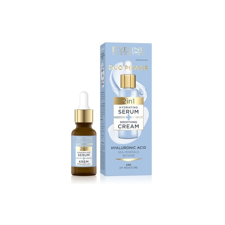 Eveline Duo Power 2in1 Serum + glättende Gesichtscreme 18 ml