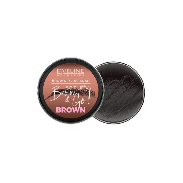 Eveline Brow&Go! Мило для укладання брів So Fluffy Brown 25 г