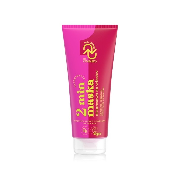 OnlyBio Hair Cycling 2-хвилинна регенеруюча експрес-маска для волосся 200 мл