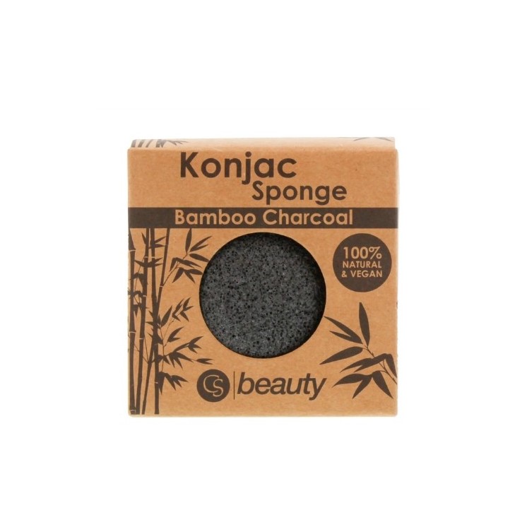 CS Beauty Konjac Bamboo & Charcoal Sponge 1 Stück