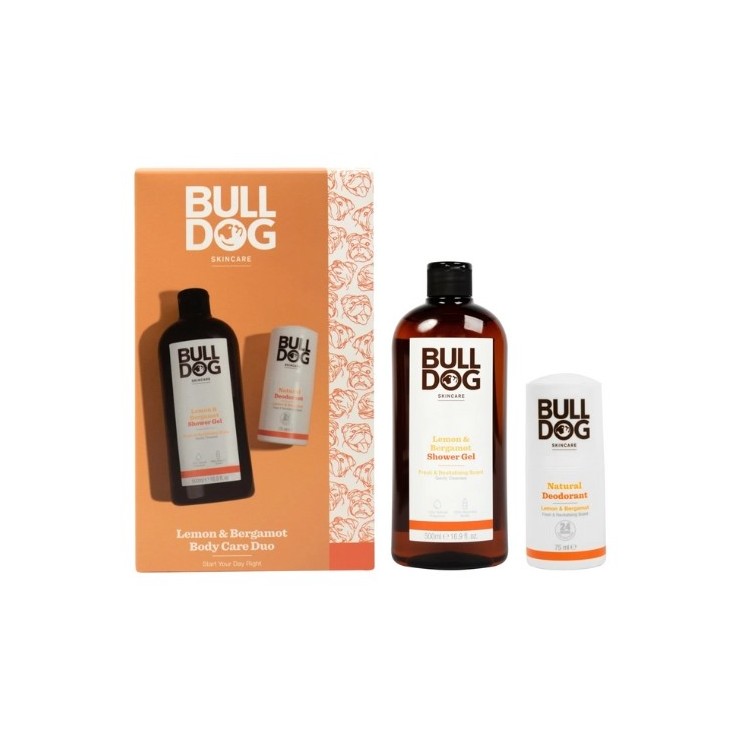 Набір для догляду за тілом Bulldog Body Lemon & Bergamot: гель для душу 500 мл + антиперспірант Roll-on 75 мл