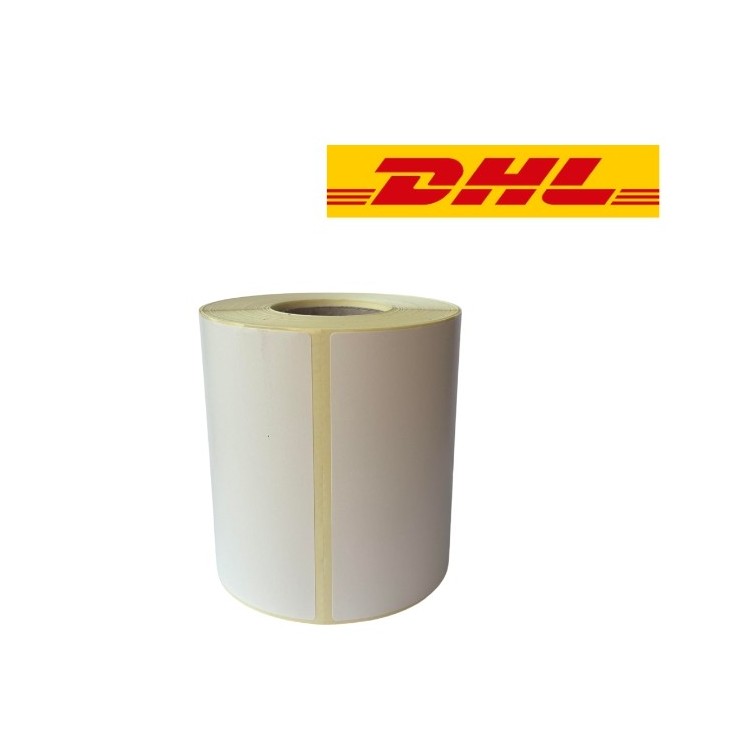 DHL verzendlabel wit, 102 mm x 210 mm, 210 etiketten op rol, 25 mm kern, thermisch ECO , duurzaam 1 stuk