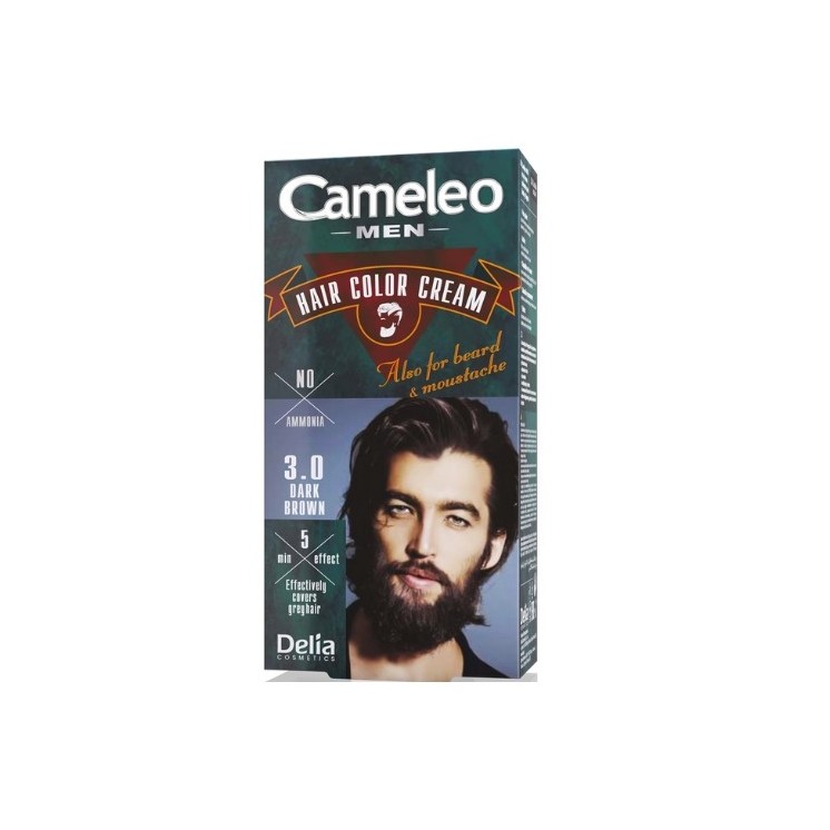 Delia Cameleo Men Hair and beard dye for men /3.0/ Dark Brown 30 ml
