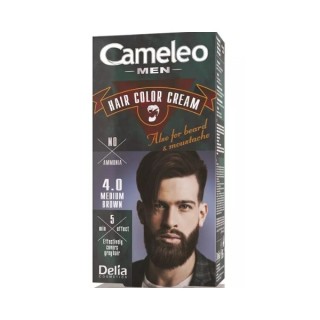 Delia Cameleo Men Farba do włosów i zarostu dla mężczyzn /4.0/ Medium Brown 30 ml