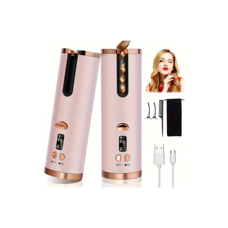 Schnurloser automatischer Lockenwickler Pink 1 Stück