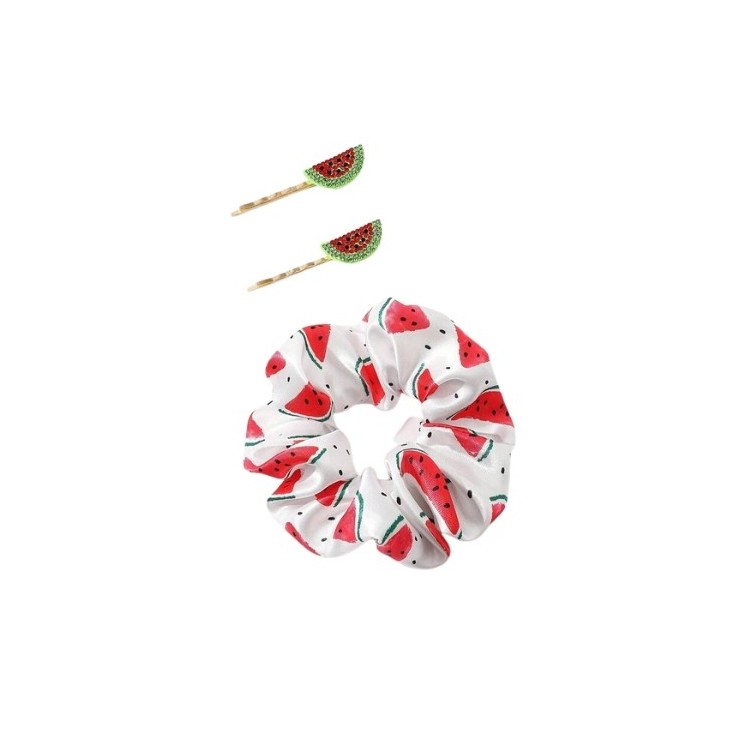 Set haaraccessoires: Haarband + 2 watermeloenhaarspelden