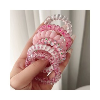 Set mit 6 Haarbändern Pink Mix