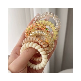 Set mit 6 Haarbändern in Yellow Mix