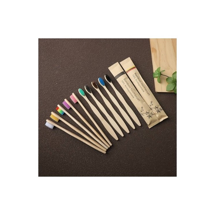 Bamboe Tandenborstel Mix van kleuren 1 stuk