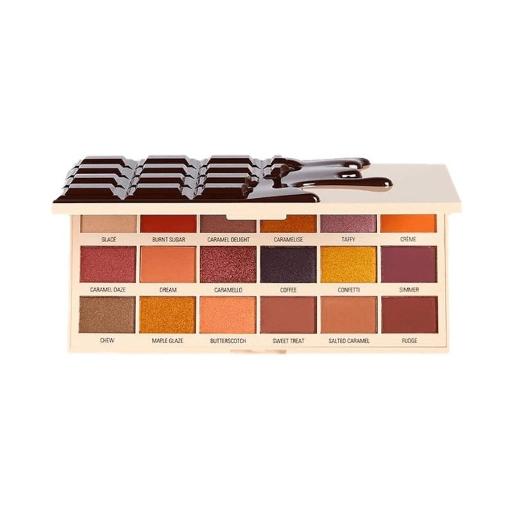 Makeup Revolution I Heart Palette van 18 Chocolate Caramel Nudes oogschaduws