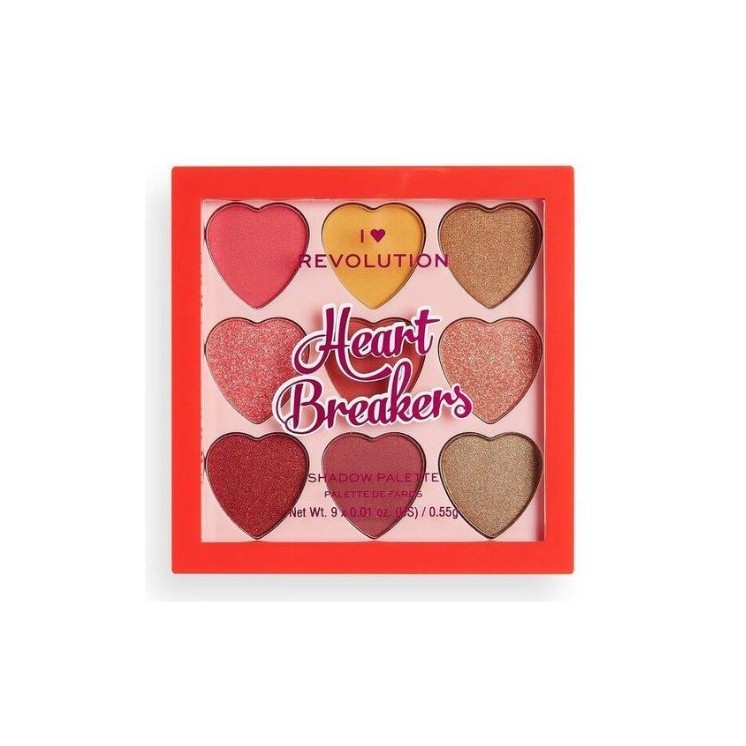 Makeup Revolution I Heart Makeup Palette mit 9 Lidschatten Heart Brakers Courage 0,55 g