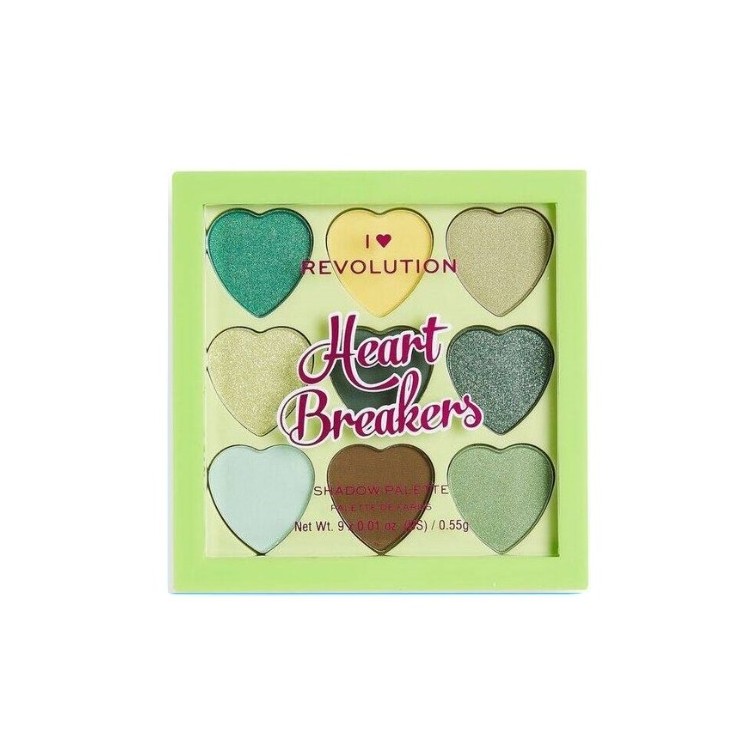 Makeup Revolution I Heart Makeup Palette of 9 eye shadows Heart Brakers Lucky 0.55 g