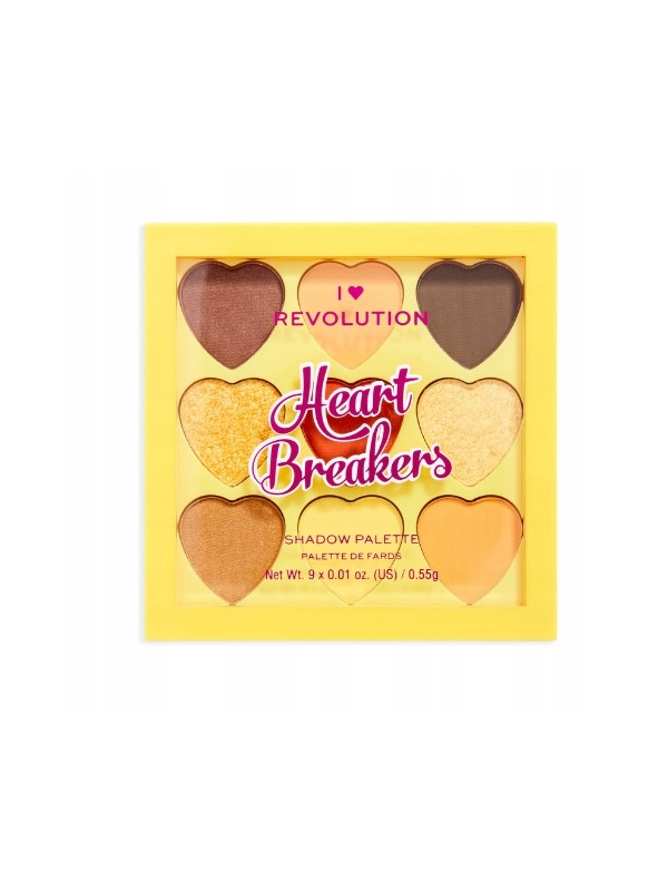 Makeup Revolution I Heart Revolution Paletka 9 cieni do powiek Heartbreakers Joy 0,55 g