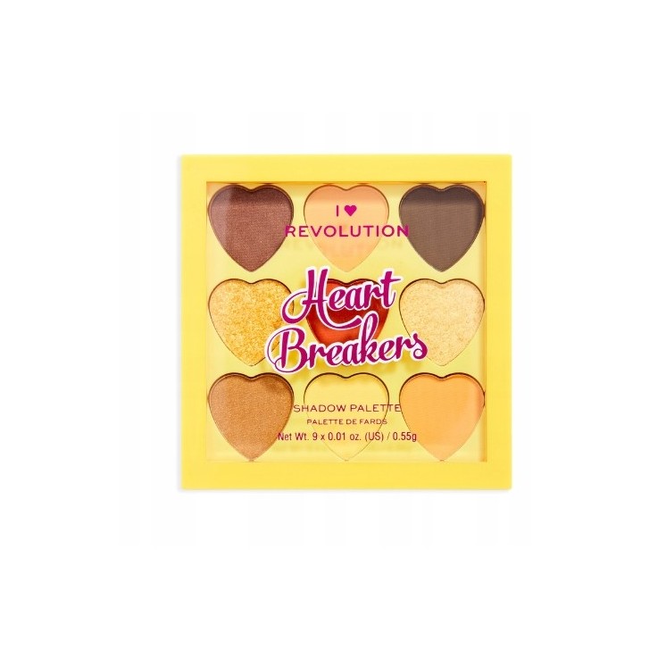 Makeup Revolution I Heart Revolution Палетка з 9 тіней для повік Heartbreakers Joy 0,55 г