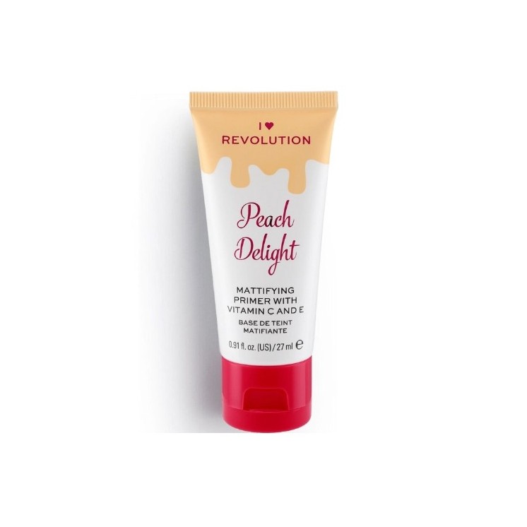 Makeup Revolution I Heart Makeup матуюча основа під макіяж Peach Delight 27 мл