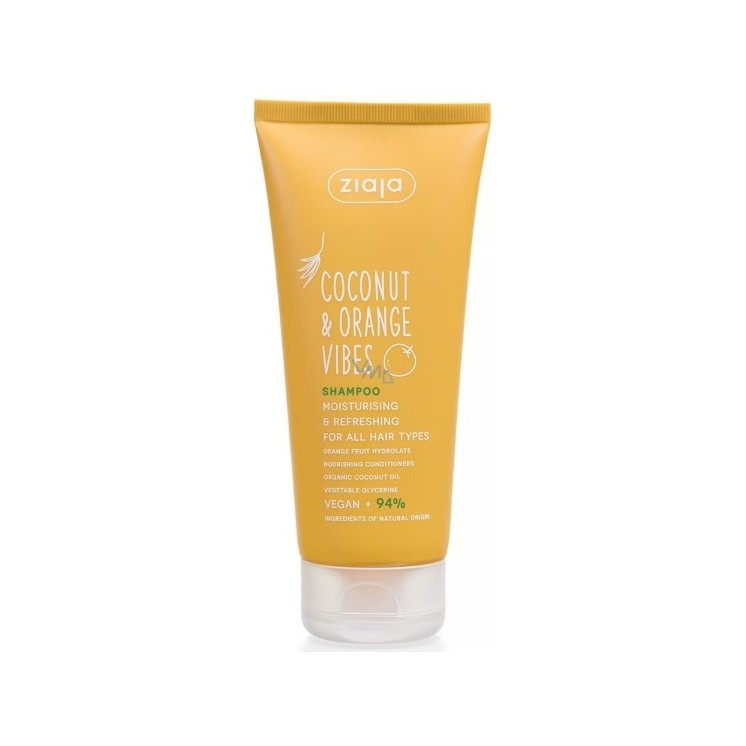 Ziaja Coconut & Orange Vibes Shampoing hydratant et rafraîchissant pour cheveux 200 ml
