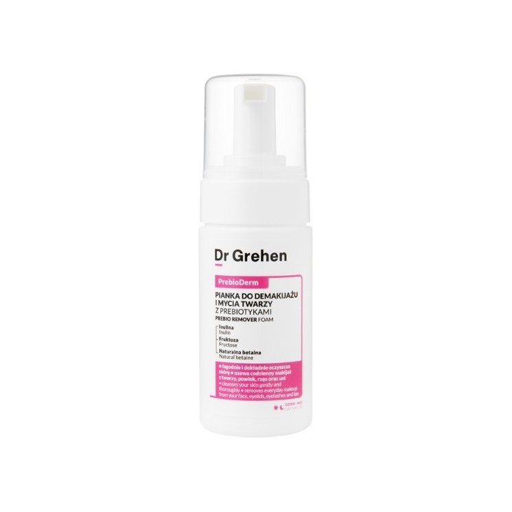 Dr.Grehen PrebioDerm Prebio Remover Foam Пінка для зняття макіяжу та очищення обличчя з пребіотиками 100 мл