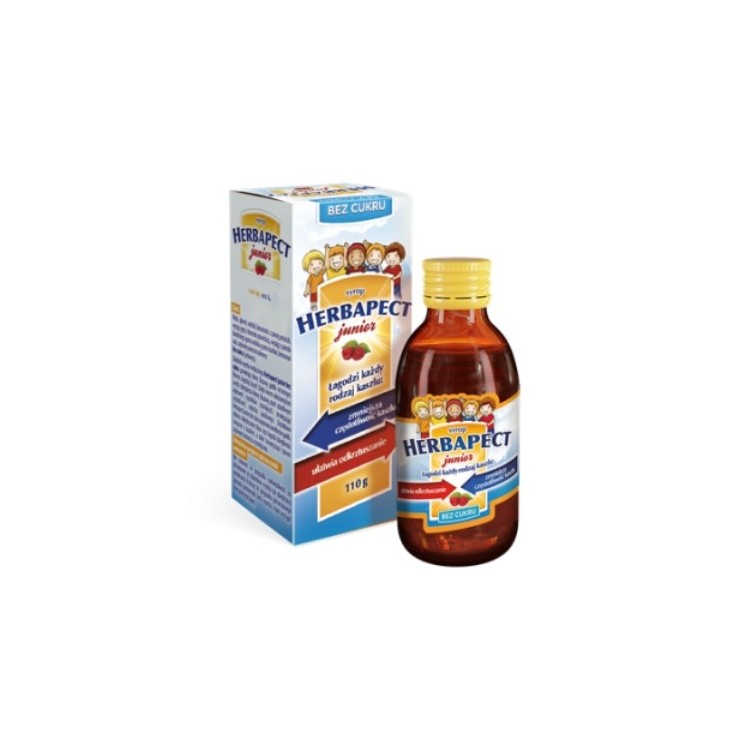 Herbapect Junior Syrup for children without sugar, raspberry flavor 110 g