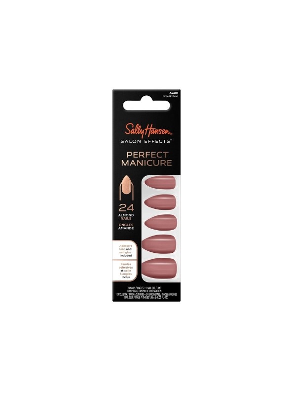 Sally Hansen Salon Effects Perfect Manicure Tipsy do paznokci Rose & Shine 24 sztuki