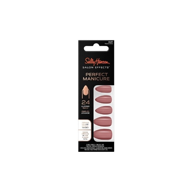 Кінчики для нігтів Sally Hansen Salon Effects Perfect Manicure Rose & Shine 24 шт