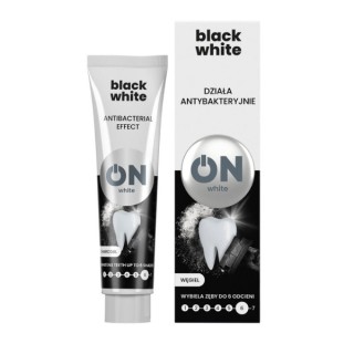 ON WHITE BLACK Aufhellende Zahnpasta mit Aktivkohle 75 ml