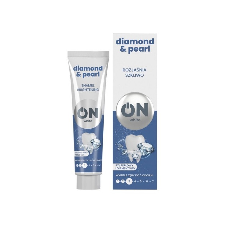 ON WHITE DIMOND& PEARL Зубна паста з перлинним і діамантовим пилом 75 л