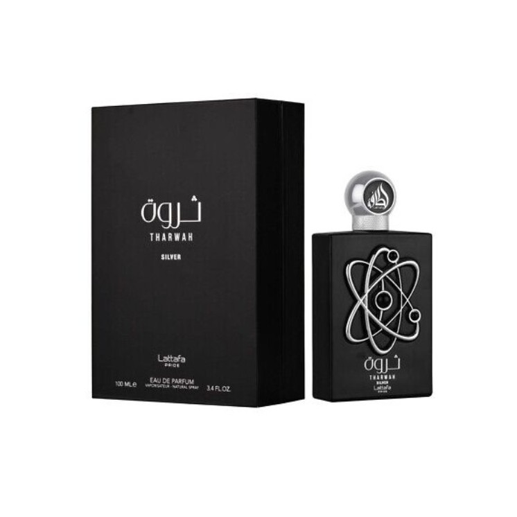 Lattafa Tharwah Silver Eau de Parfum voor Mannen 100 ml