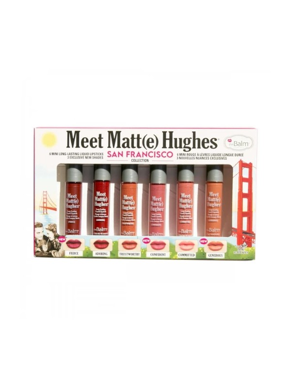 theBalm Meet Matte Hughes Mini Kit San Francisco Zestaw sześciu  Pomadek do ust