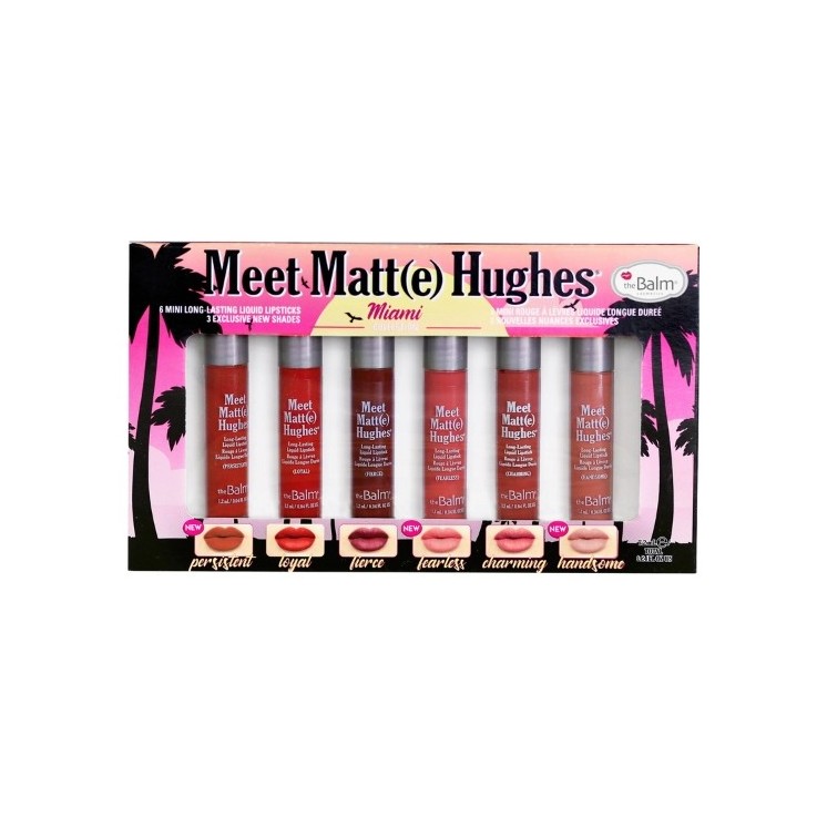 theBalm Meet Matte Hughes Mini Kit Miami A set of six matte lipsticks