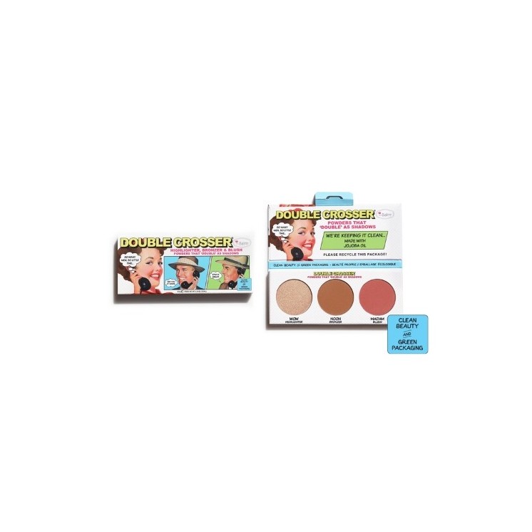 theBalm C&G Double Crosser Trio Palette: Бронзер + Рум'яна + Хайлайтер 5 г