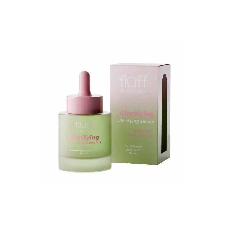 Сироватка для обличчя Fluff Clarifying Face Serum із зеленою глиною та гліколевою кислотою 30 мл