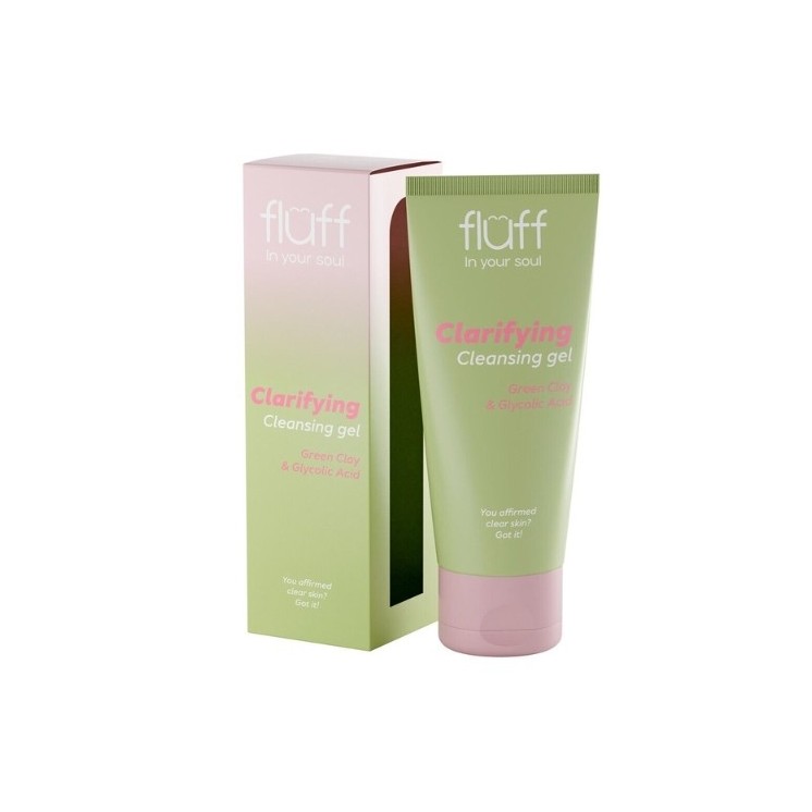 Гель для очищення обличчя Fluff Facial із зеленою глиною та гліколевою кислотою 100 мл