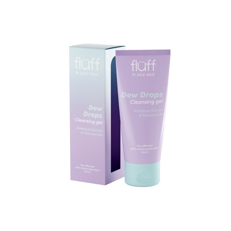 Fluff Dew Drops Gesichtsreinigungsgel mit Amethyst und Niacinamid 100 ml
