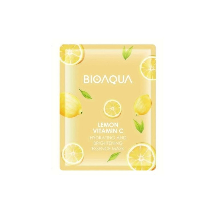 Bioaqua nawadniająco-rozjaśniająca Maseczka do twarzy w płacie Lemon & Vitamin C 25g