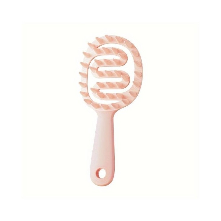 2в1 Щітка для миття волосся та масажу шкіри голови Peach Pink , 1 шт