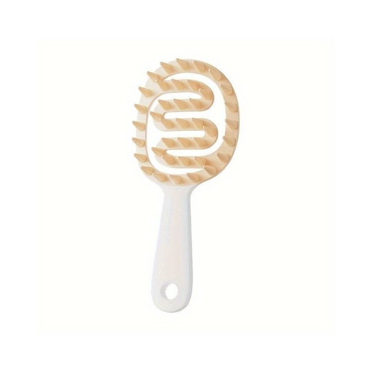 Щітка для миття волосся та масажу шкіри голови 2в1 Almond White , 1 шт