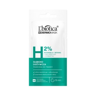 L'Biotica Dermomask глибоко живильна маска для обличчя з вітаміном H 8 мл