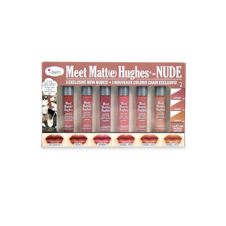 theBalm Meet Matte Hughes Mini Kit Set mit sechs matten Lippenstiften