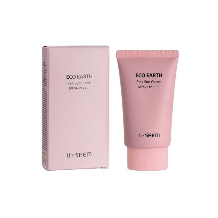 The Saem Eco Earth Pink Sun Cream Gezichts- en lichaamscrème SPF50 50 ml