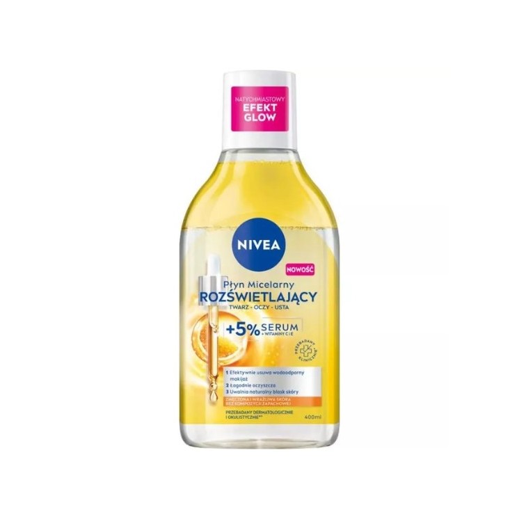Освітлююча міцелярна рідина Nivea з 5 % serum 400 мл